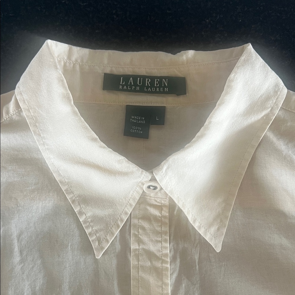 Lauren Ralph Lauren womens Cream Dress Shirt